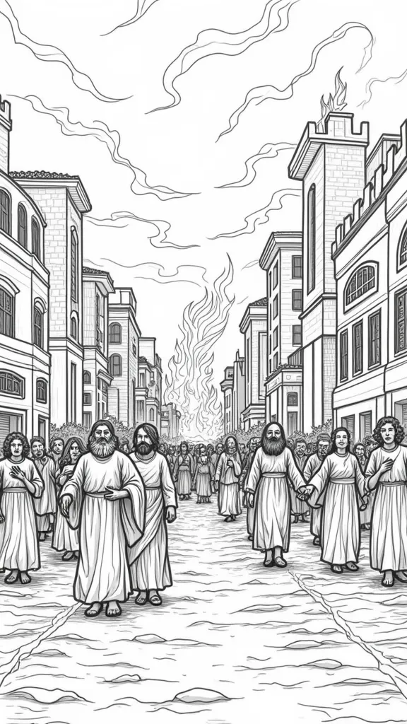 sodom and gomorrah coloring page